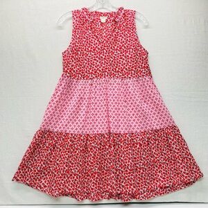 J Crew Crewcuts Factory Girls XL 12-14 Tiered Cover Up Dress Floral Ditsy Mixed